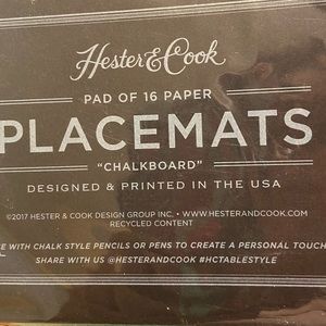 Black Paper Placemats and White Pencils